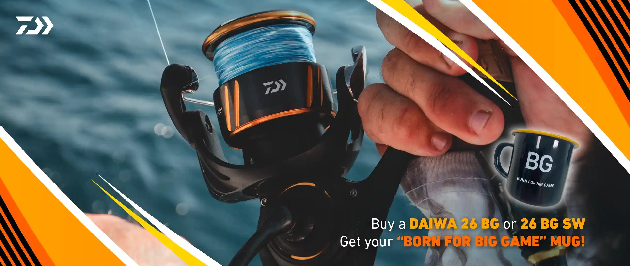 Daiwa 26 BG akcija — gratis „Born for Big Game