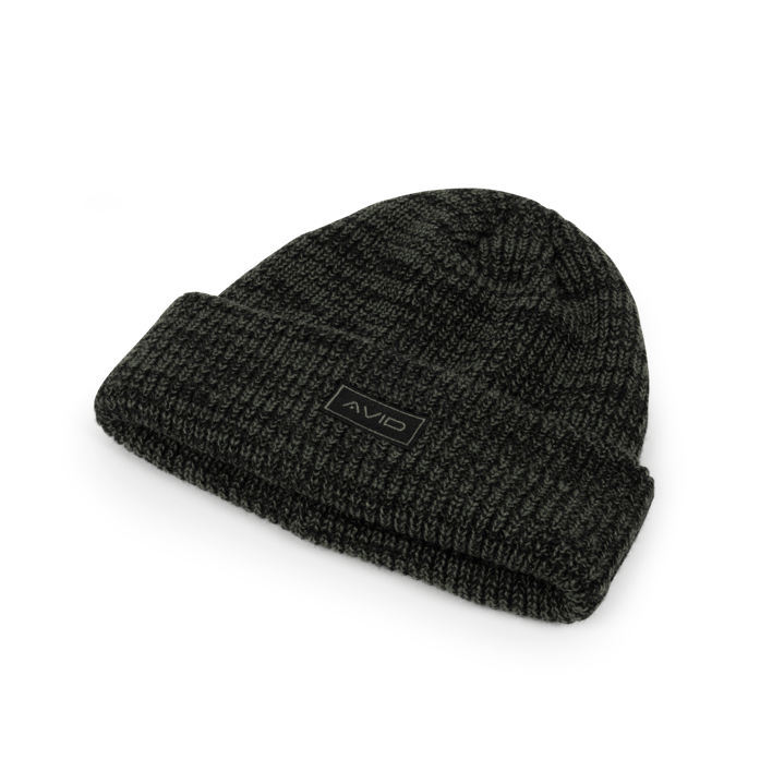 Avid Marl Knit Beanie Green