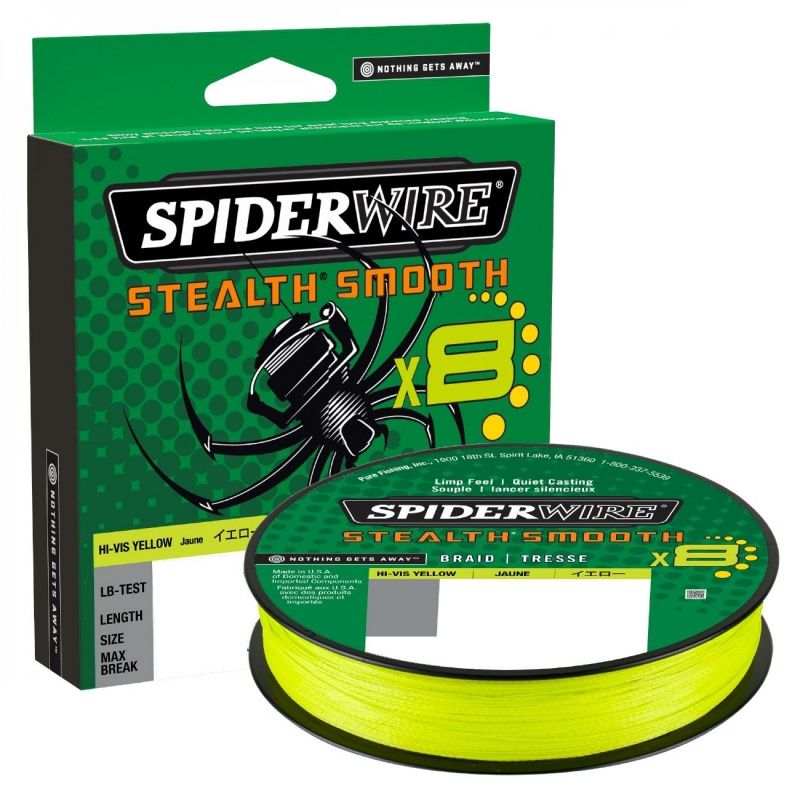 SpiderWire Stealth Smooth x8 150m Hi-Vis Yellow