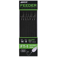 BKK Feeder Tournament Snelled Strong Wire Hook Rig Bayonet FT-1