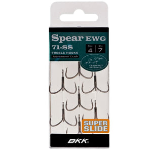 BKK Tournament Grade Crankbait Treble Hook Spear EWG 71-SS