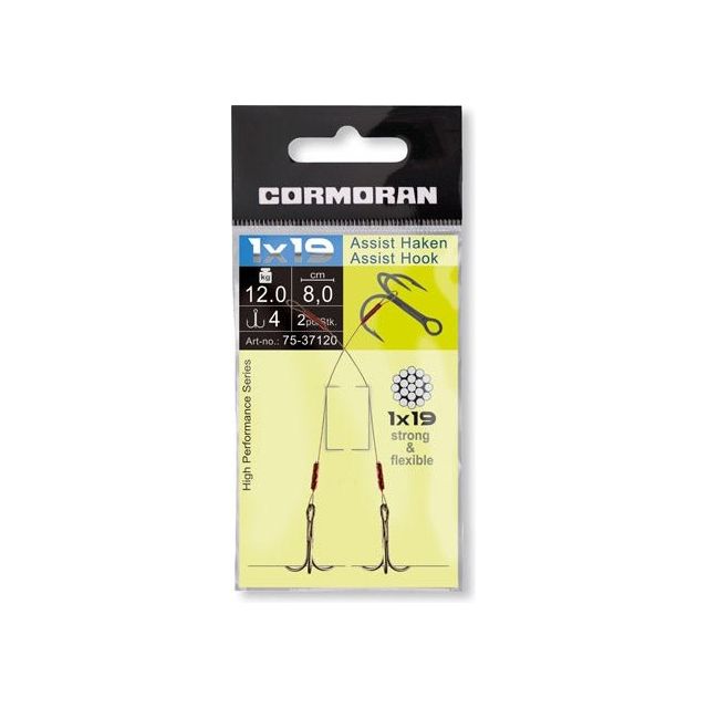 Cormoran 1x19 Assist Hook with loop and treble 2pcs