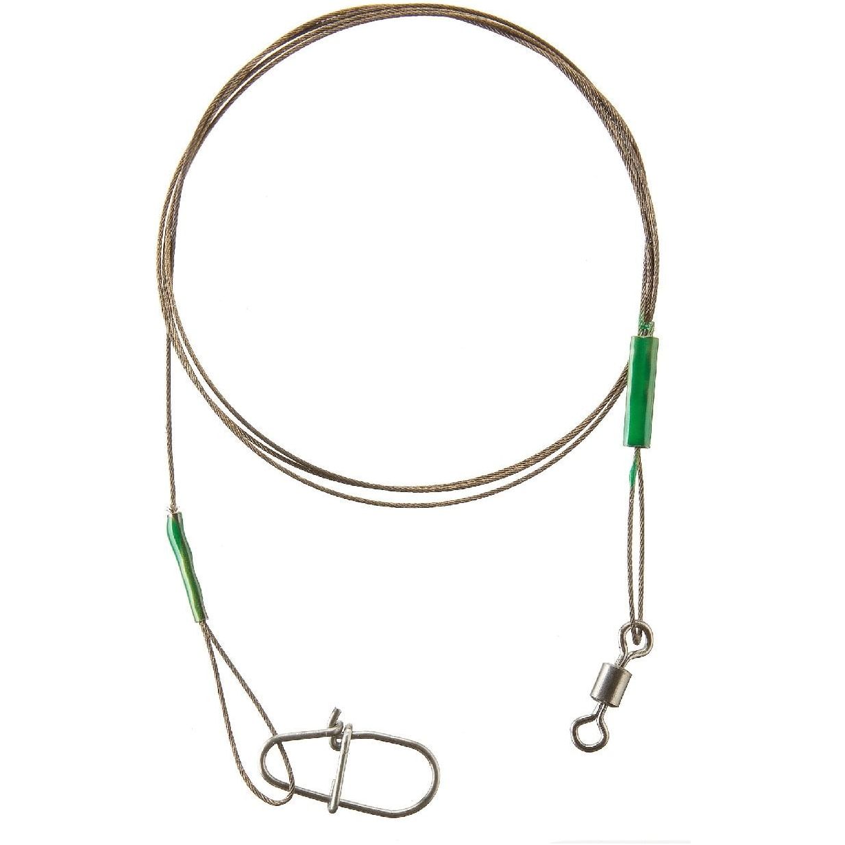 Cormoran 7x7 Wire Leader with swivel and Corlock snap hook