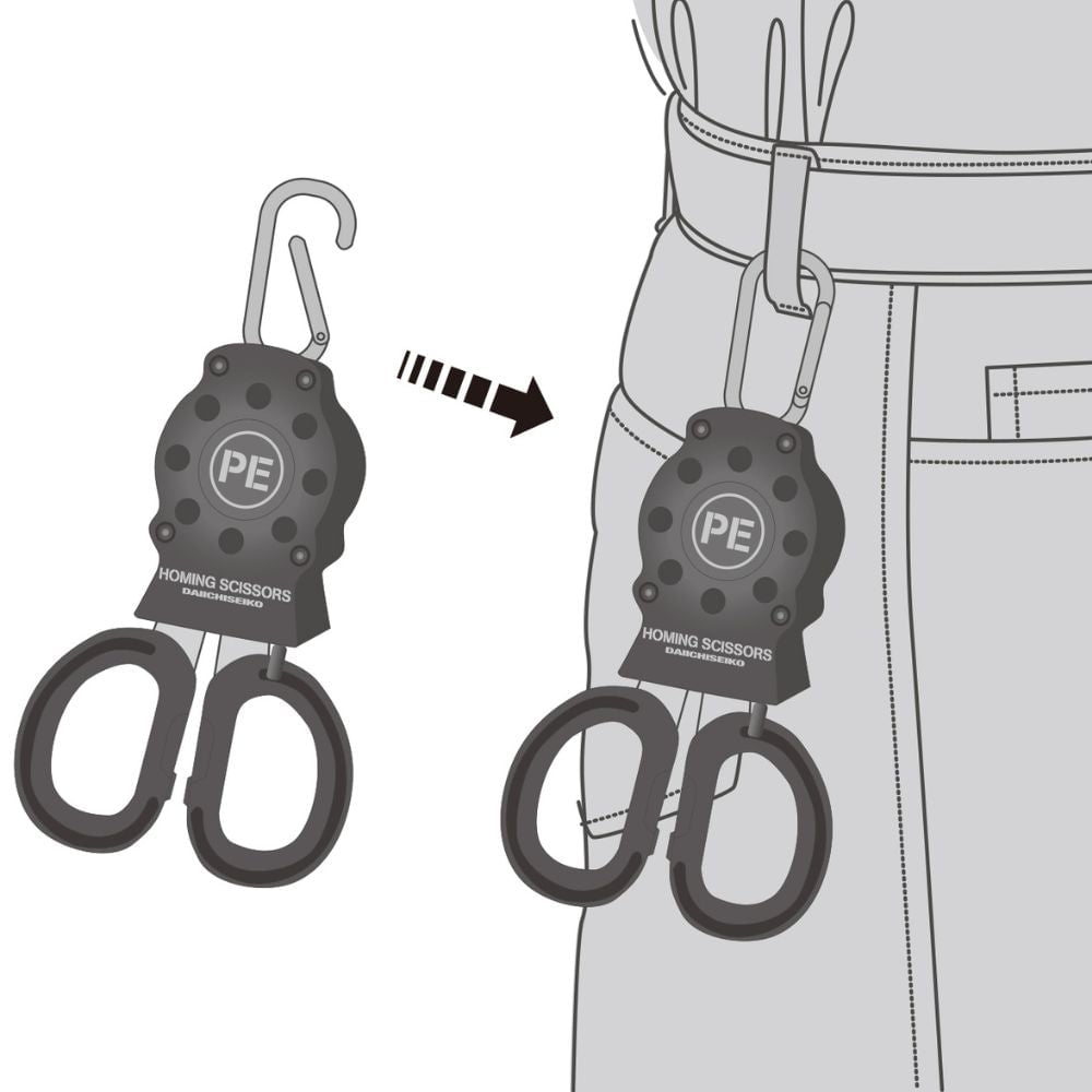 Daiichiseiko Cutting Tool With Clip On Holster Homing Scissors Type PE