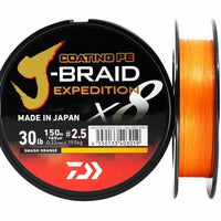 Daiwa J-Braid Expedition X8 150m Smash Orange