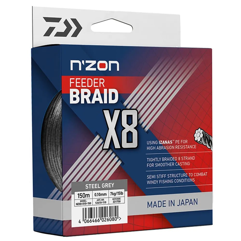 N'ZON X8 Braid 150m Steel Gray