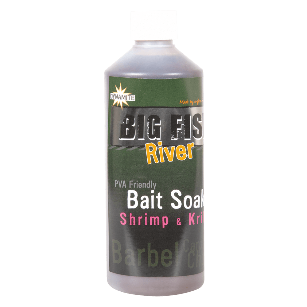 Dynamite Baits Big Fish River Bait Soak - Shrimp/Krill Soak 500ml