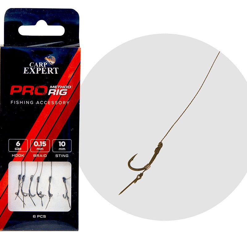 Energofish Carp Expert Pro Method Feeder Hair Rig W/BAIT Sting
