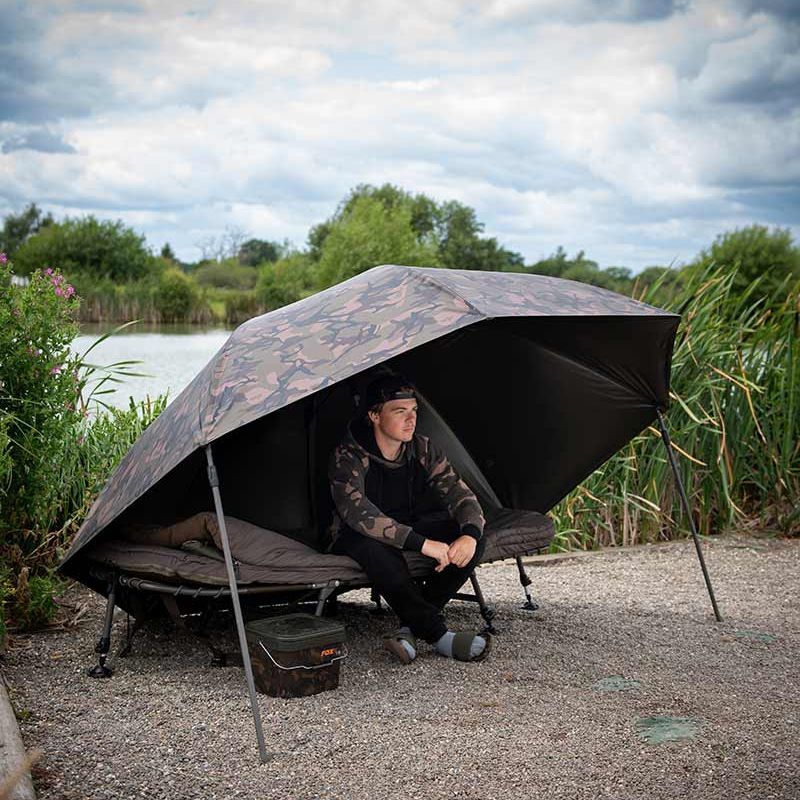 fox tarp camo Fox 60in Camo Brolly Fishing Shelter Umbrella – MatchFishing