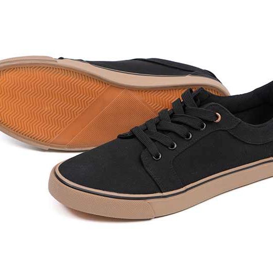 Fox Black Canvas Shoe