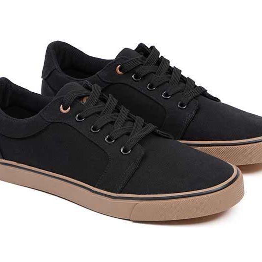 Fox Black Canvas Shoe