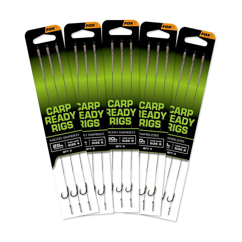 Fox Carp Ready Rigs x 3 - Wide Gape