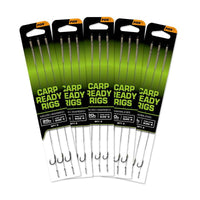 Fox Carp Ready Rigs x 3 - Wide Gape Barbless