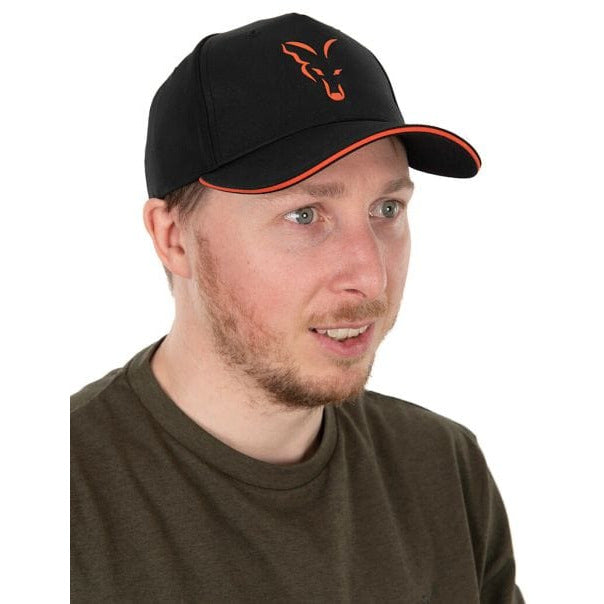 Fox Collection Baseball Cap Black & Orange