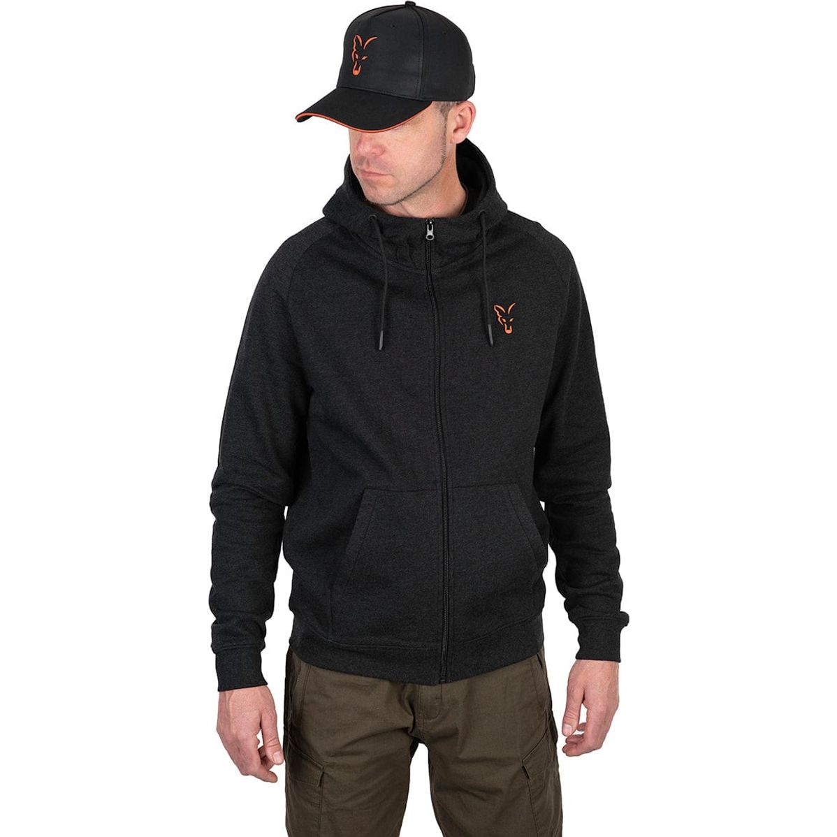 Fox Collection LW Hoody Black & Orange