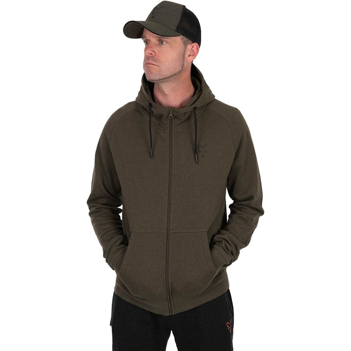 Fox Collection LW Hoody Green & Black