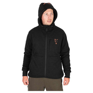 Fox Collection Sherpa Jacket Black & Orange