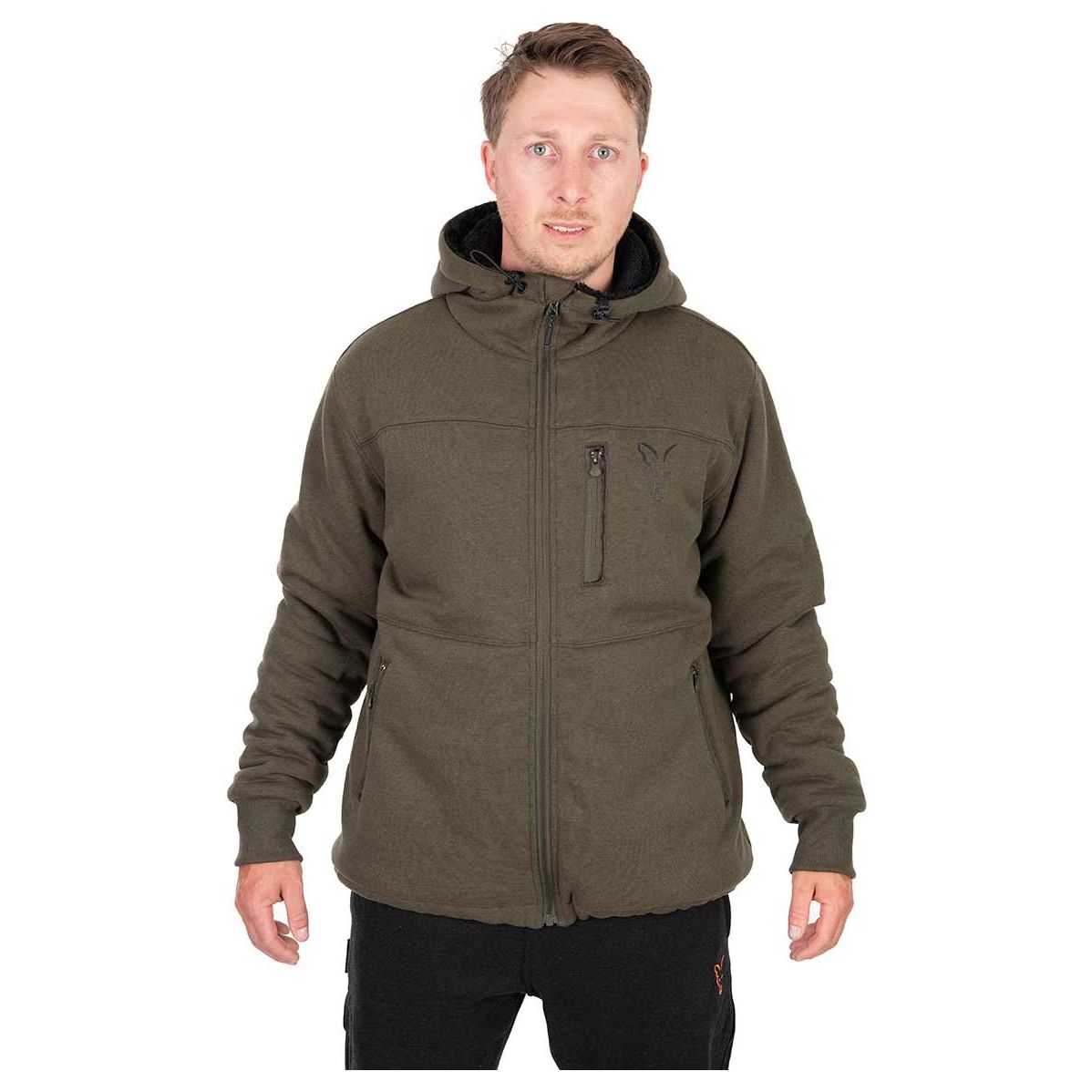Fox Collection Sherpa Jacket Green & Black