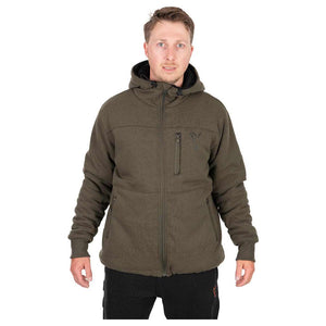 Fox Collection Sherpa Jacket Green & Black