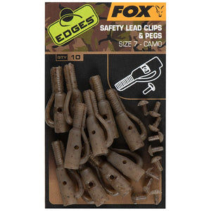 Fox Edges Camo Lead Clip & Pegs Size 7