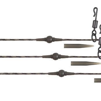 Fox Edges Naturals Heli-Clip Rigs 50lb Copper Core 3pcs