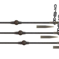 Fox Edges Tuff Tungsten Tubing Heli-Clip Rigs 3pcs