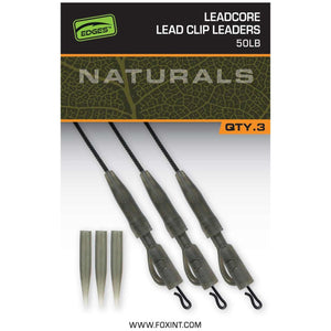 Fox Naturals Leadcore Power Grip Lead Clip Leaders