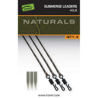 Fox Naturals Submerge Leaders 3pcs