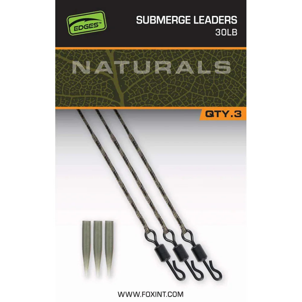 Fox Naturals Submerge Leaders 3pcs