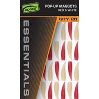 Fox Pop Up Maggots x 20 (10 red,10 white)