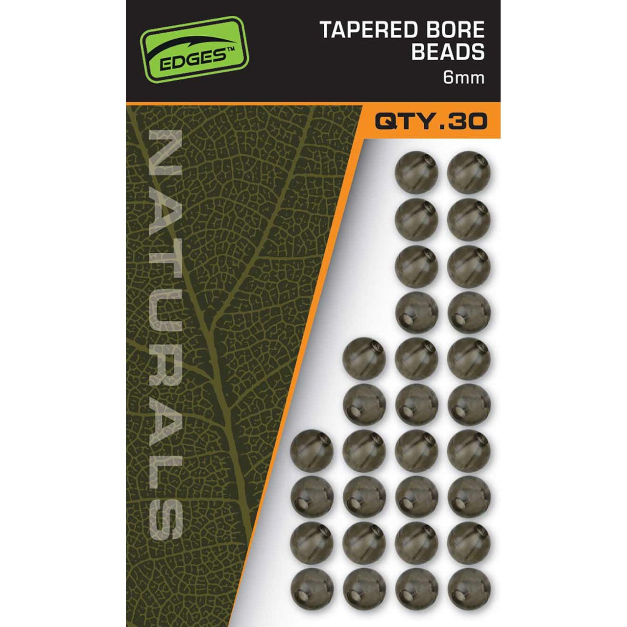 Naturals Tapered Bore Beads X 30 - 6mm