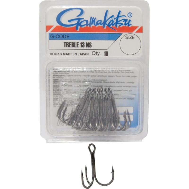 Gamakatsu 13NS TREBLE HOOKS BLACK