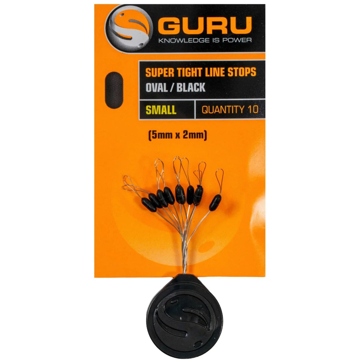 Guru Super Tight Line Stops Oval Black