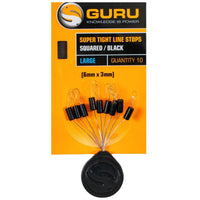Guru Super Tight Line Stops Squared Black