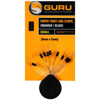 Guru Super Tight Line Stops Squared Black