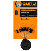 Guru Guru Super Tight Line Stops Oval Black - Large