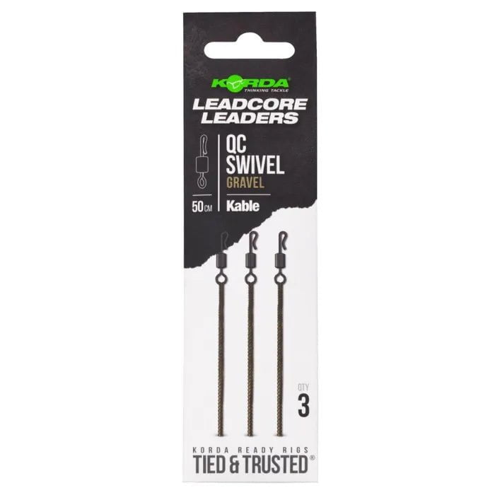 Korda Kable Leadcore Leader QC Swivel 50cm
