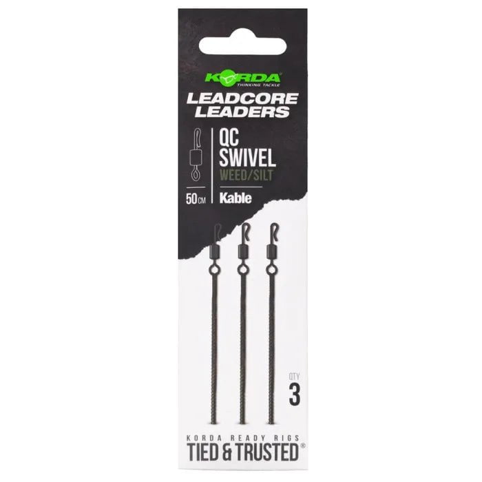 Korda Kable Leadcore Leader QC Swivel 50cm