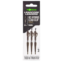 Korda Leadcore Leader Hybrid Lead Clip QC Swivel 50cm