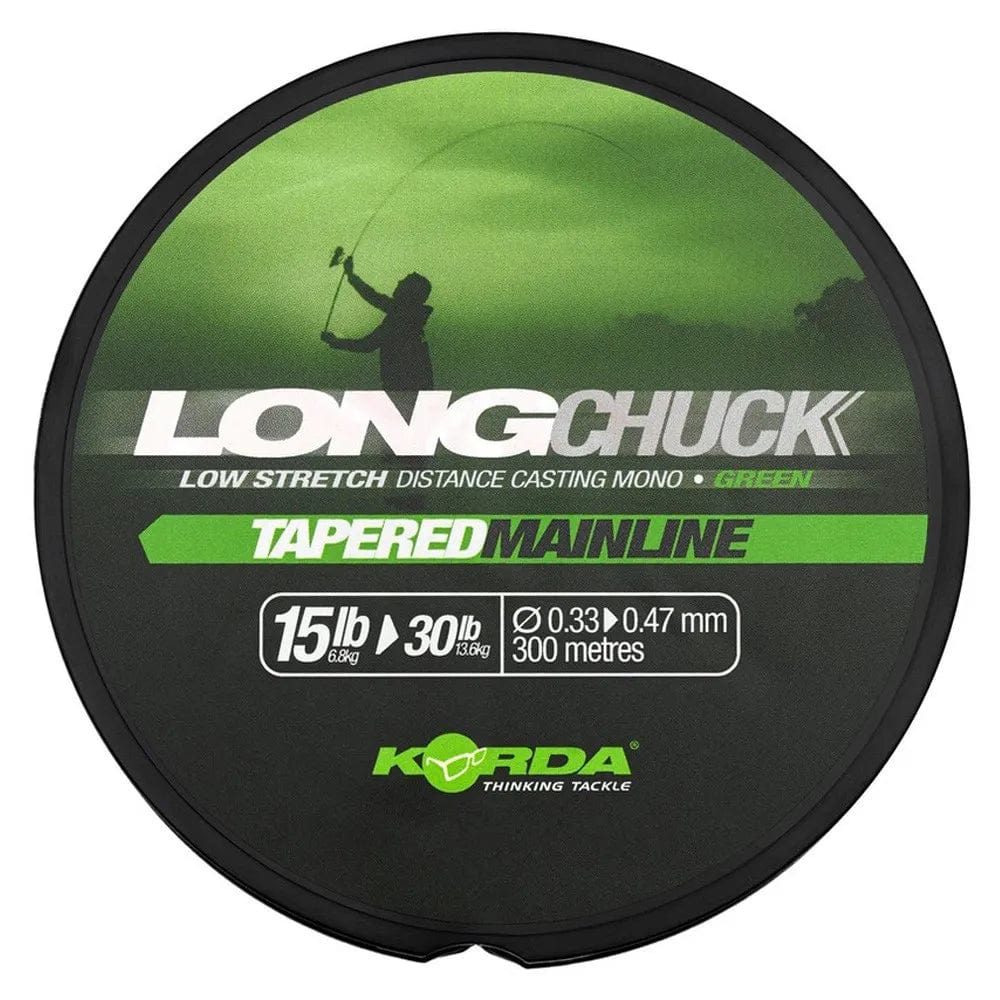 Korda Šaranski najloni 15-30lb/0.33-0.47mm Korda LongChuck Tapered Mainline Green