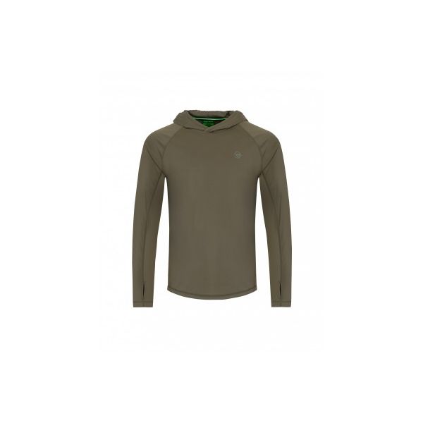 Korda UPF Hooded Top Dark Khaki
