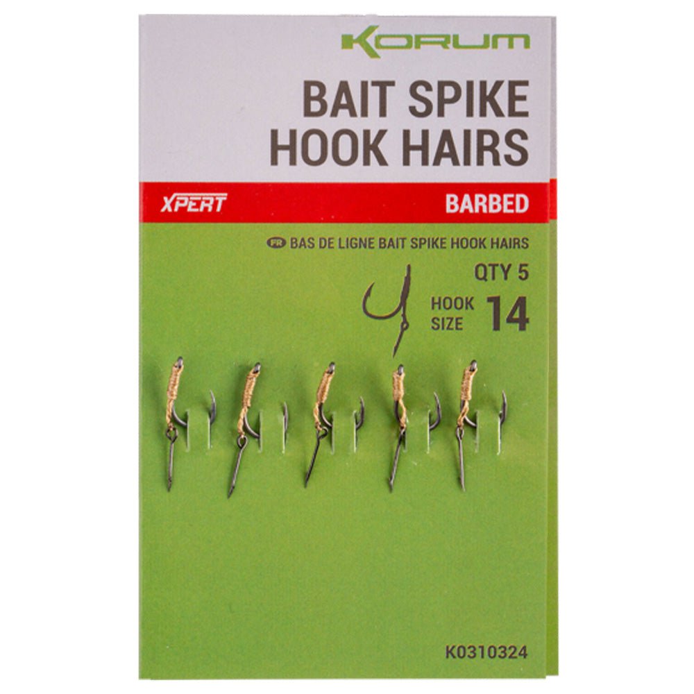 Korum Bait Spike Hook Hairs Barbed