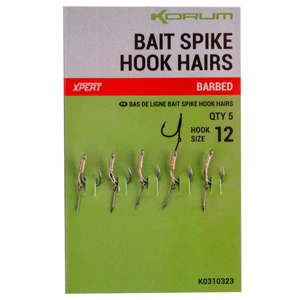 Korum Bait Spike Hook Hairs Barbed