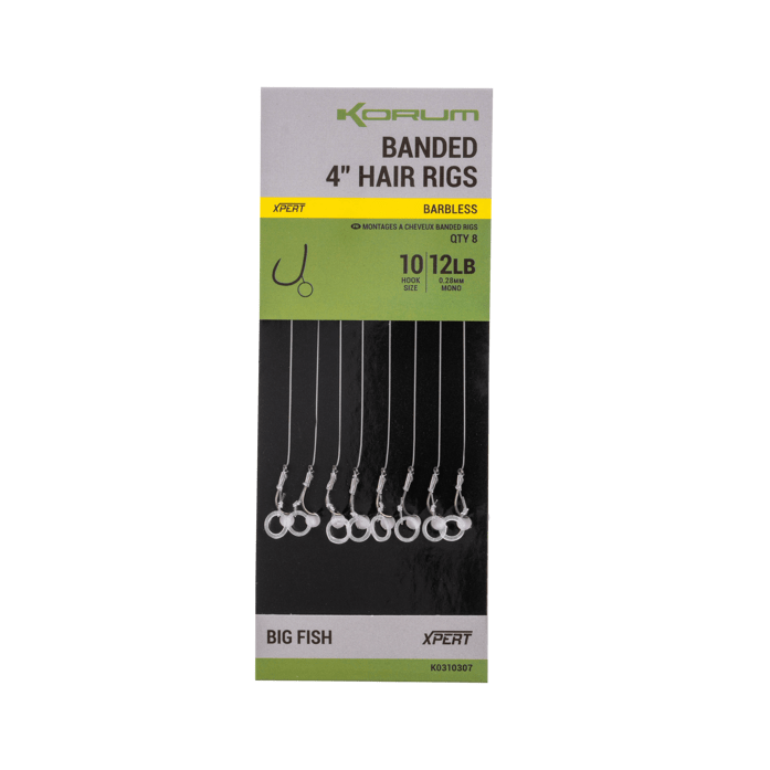 Korum Banded Hair Rigs 4 inch