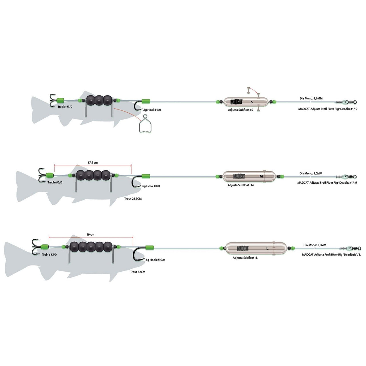 Madcat Adjusta Profi River DB 180cm 1mm