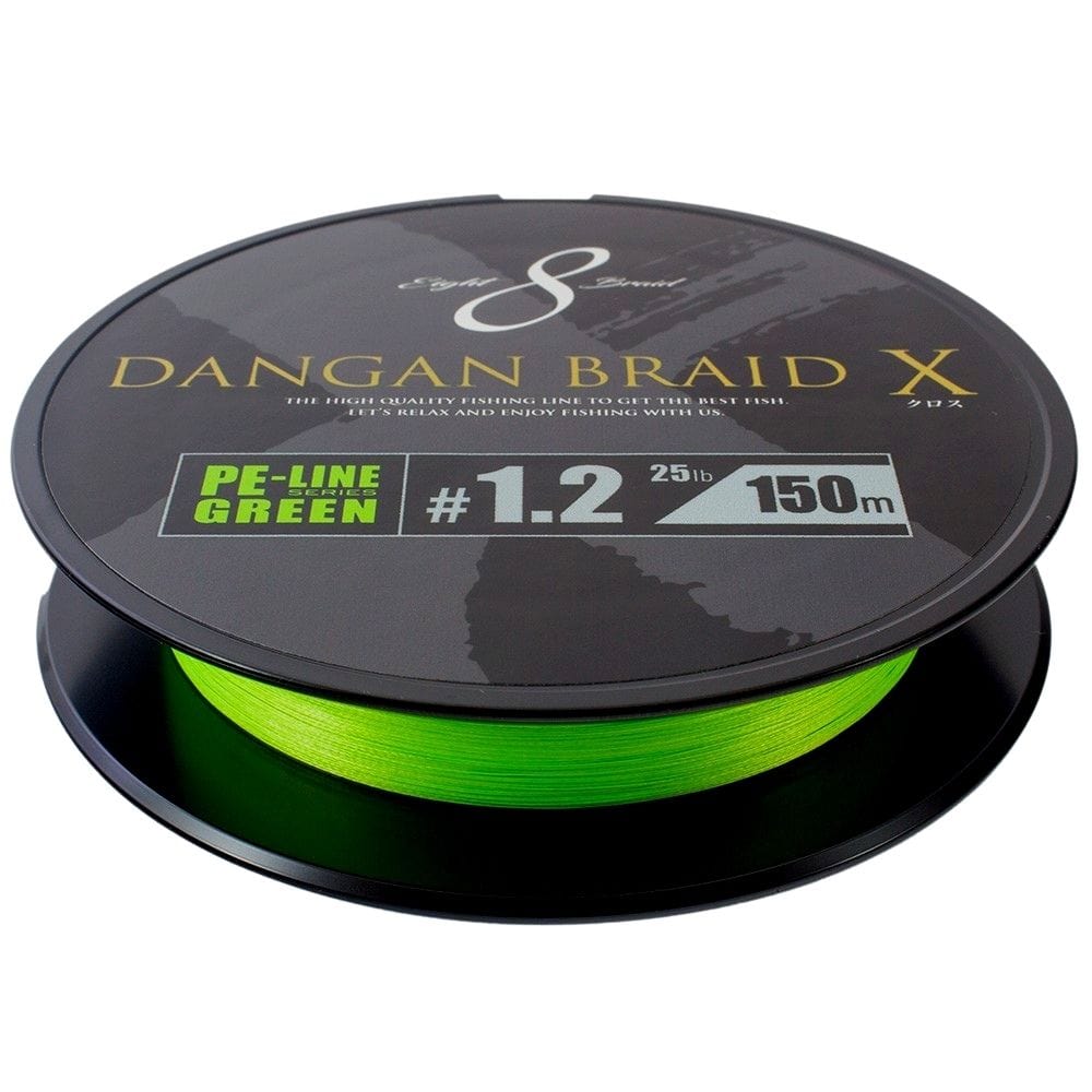 Tresse Major Craft Dangan X8 – 150m PE 1.2 Vert – 25 Lb (0.16mm) – Ligne Pêche Haute Performance