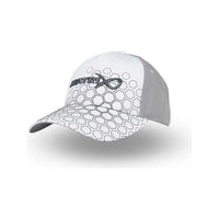Matrix Hex Print Baseball Cap  - White