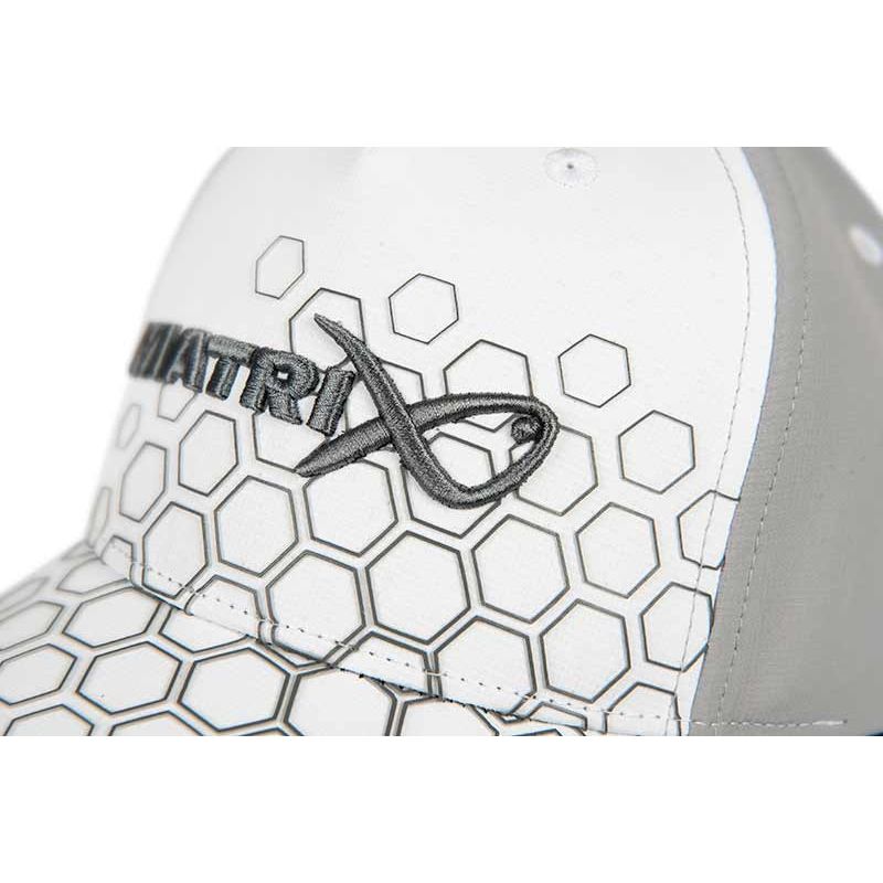 Matrix Hex Print Baseball Cap  - White