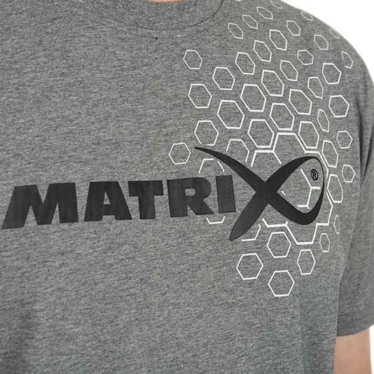 Matrix Hex Print T Shirt Grey