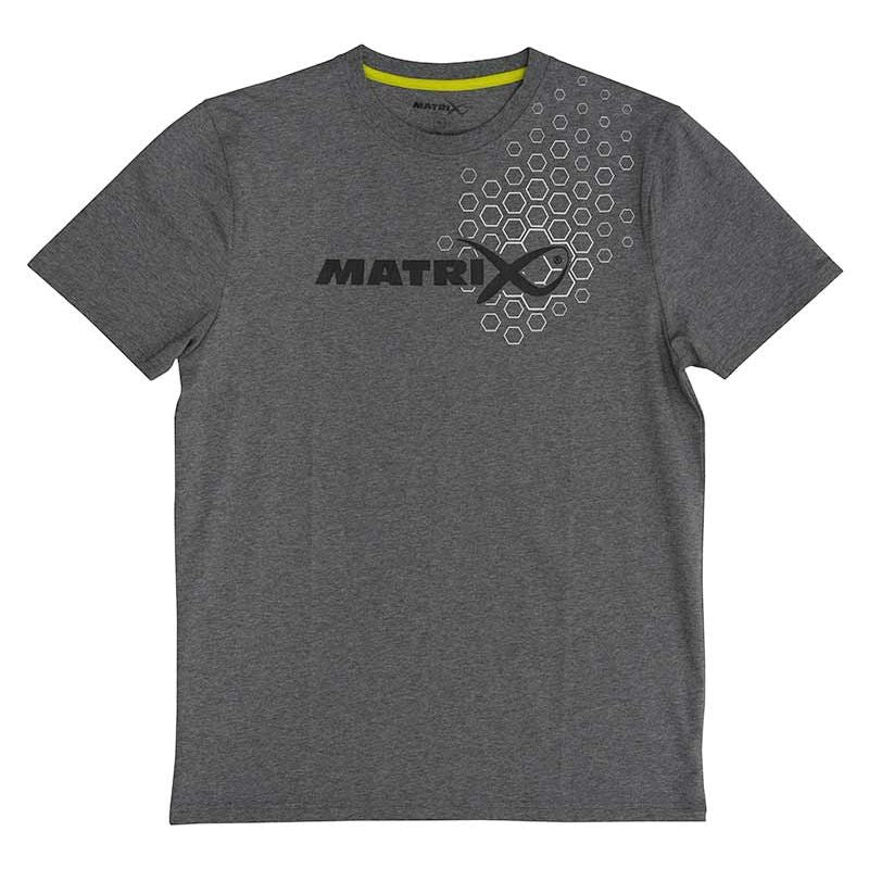 Matrix Hex Print T Shirt Grey